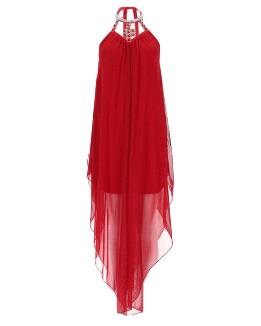 JOSHE Red Abito Collier Con Inserti Gioiello