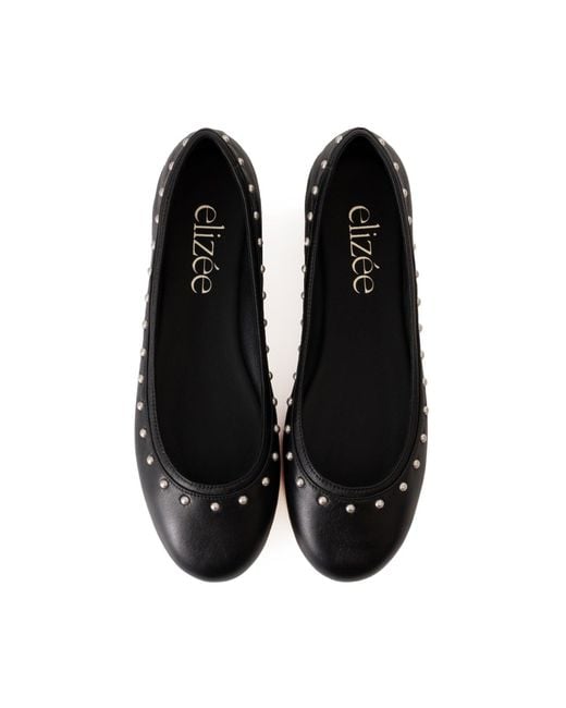 Elizee Black Gemma Flat
