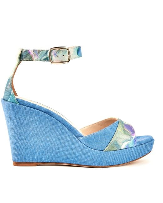 Elizee Blue Brigitte Wedge