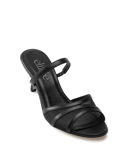 Elizee Black Crystal Sandal