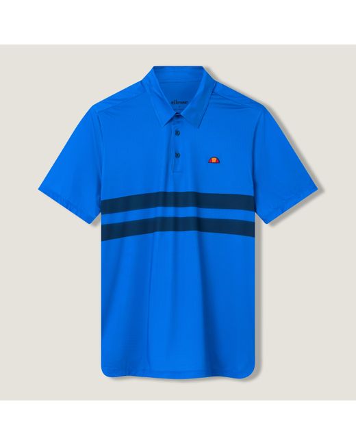 Ellesse Blue Court Performance Stripe Polo for men