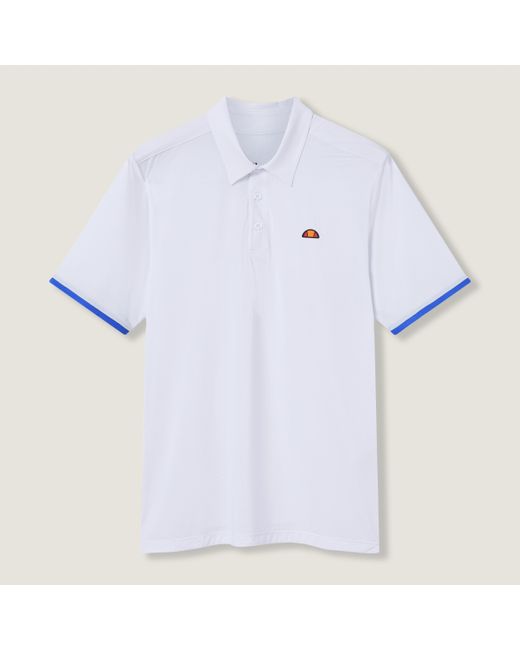 Ellesse White Court Performance Stripe Polo for men