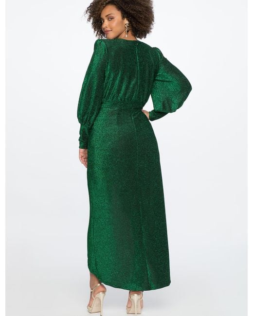 sparkle maxi dress with wrap skirt