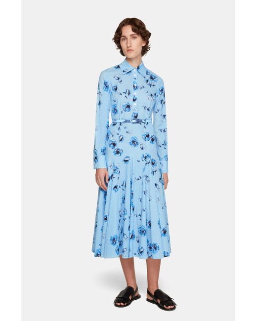 Emilia Wickstead Blue Marione Dress