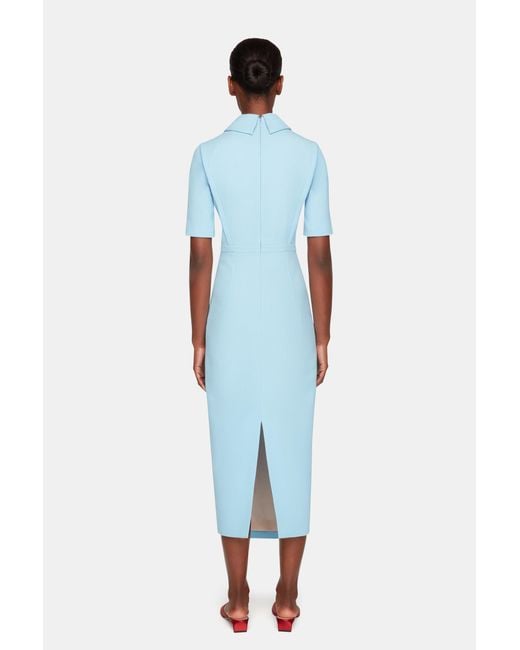 Emilia Wickstead Blue Valletta Dress