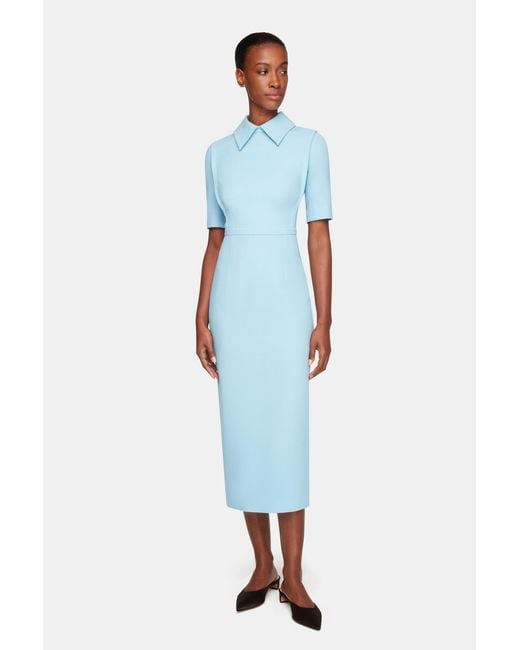 Emilia Wickstead Blue Valletta Dress