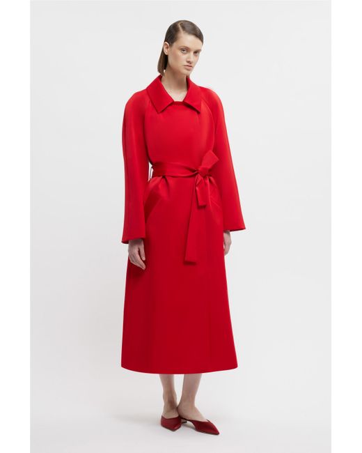 Emilia Wickstead Red Hasina Coat