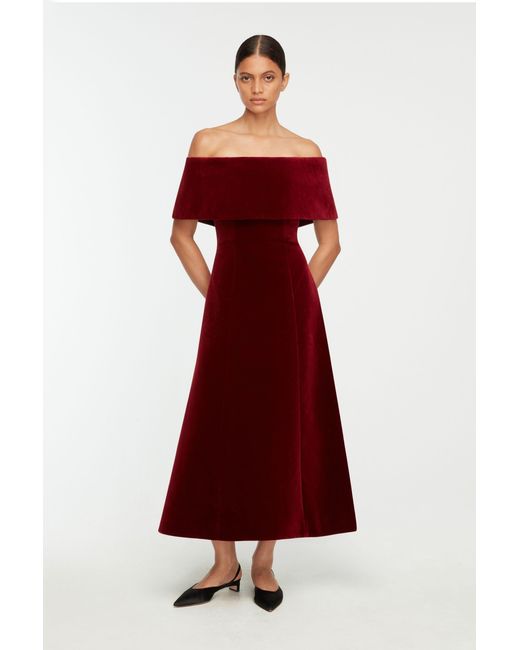 Emilia Wickstead Red Carita Dress