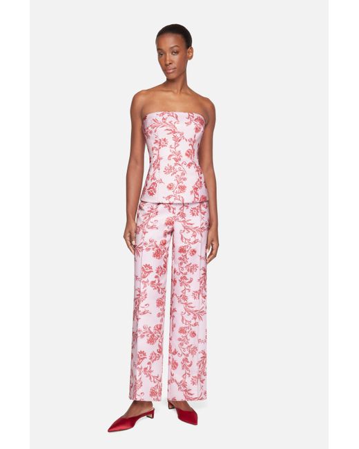 Emilia Wickstead Pink Daffy Trousers