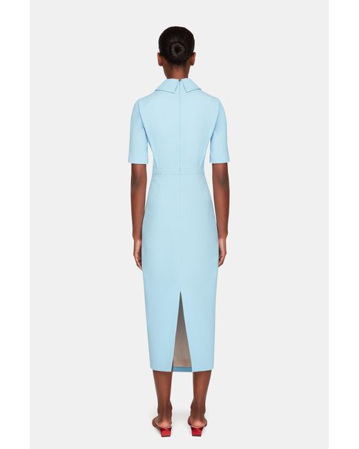 Emilia Wickstead Blue Valletta Dress
