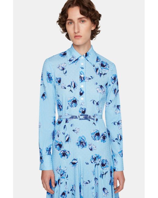 Emilia Wickstead Blue Marione Dress