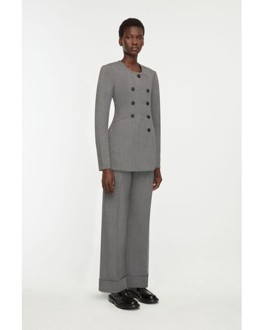 Emilia Wickstead Gray Dalva Jacket
