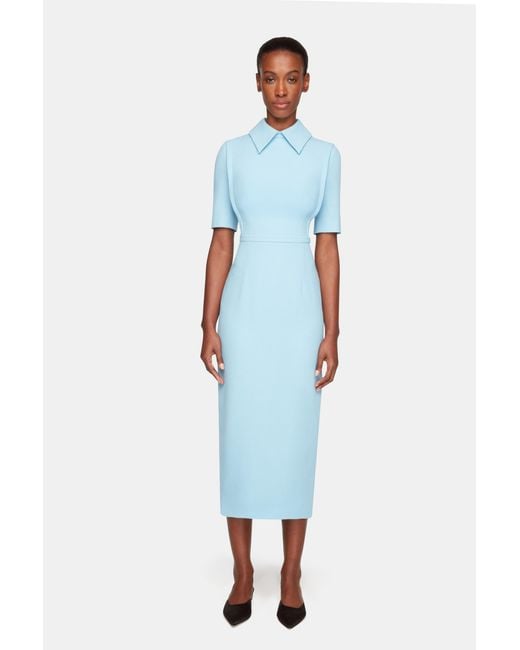 Emilia Wickstead Blue Valletta Dress