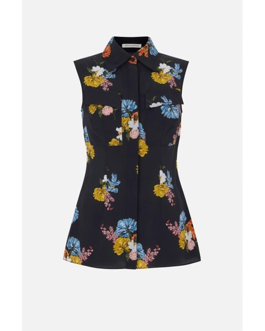 Emilia Wickstead Blue Navanne Top