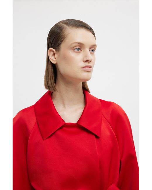 Emilia Wickstead Red Hasina Coat