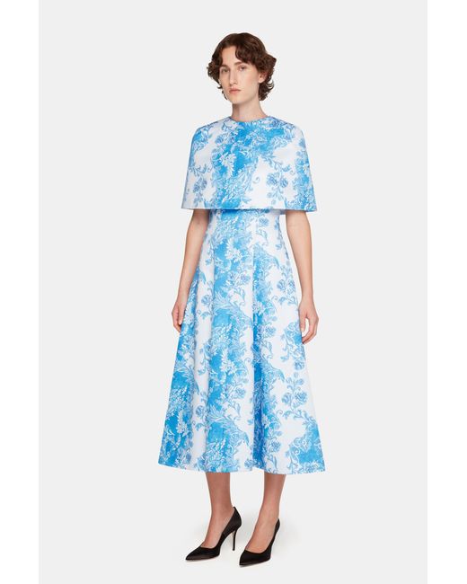Emilia Wickstead Blue Virginie Cape