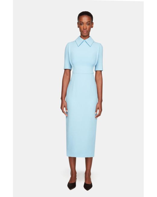 Emilia Wickstead Blue Valletta Dress