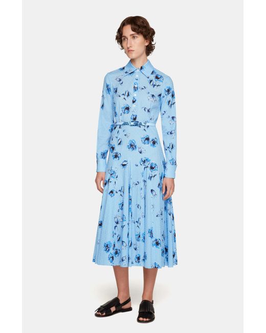 Emilia Wickstead Blue Marione Dress