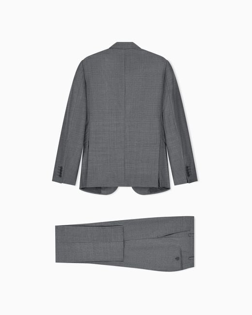 Emporio Armani Gray Lined Suit for men