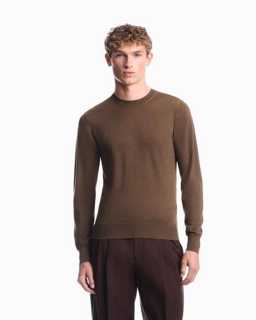 Emporio Armani Green Pullover Essential for men