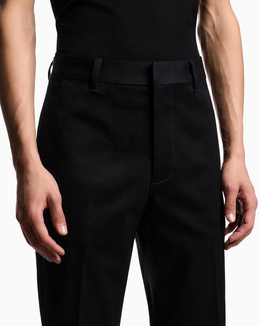 Emporio Armani Blue Comfort Cotton Chinos for men