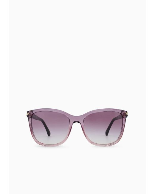 Emporio Armani Purple Square Sunglasses