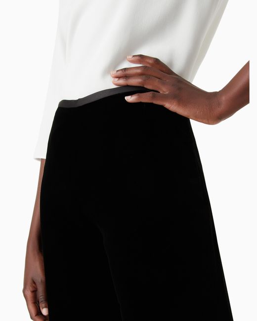 Emporio Armani Black Velvet Trousers