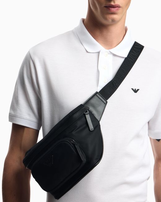 Emporio Armani Gray Sling Bag for men