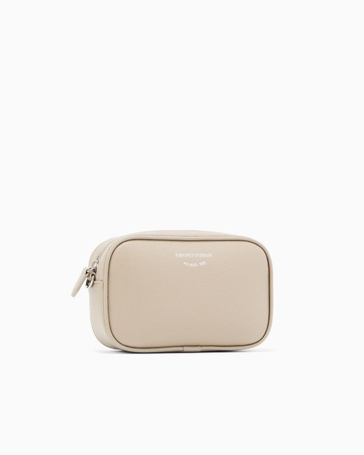 Emporio Armani Gray Deer-Print Camera Case With Shoulder Strap
