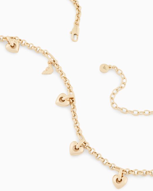 Emporio Armani Metallic Tone Brass Pendant Necklace