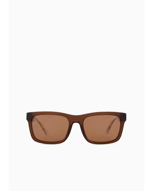 Emporio Armani Sonnenbrille Mit Rechteckiger Fassung in Brown für Herren