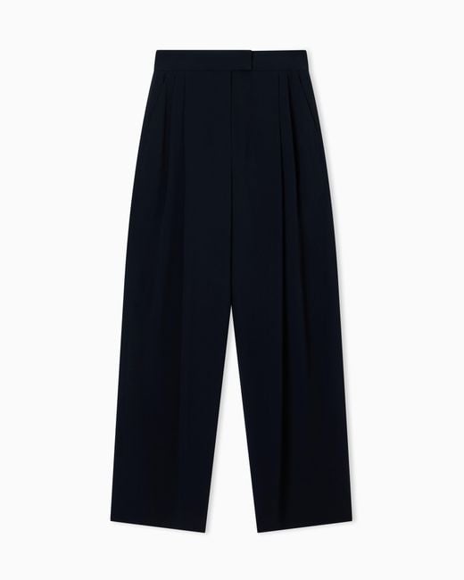 Emporio Armani Black Wide Leg Trousers
