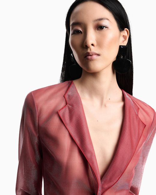 Blazer En Jersey Irisé Emporio Armani en coloris Pink