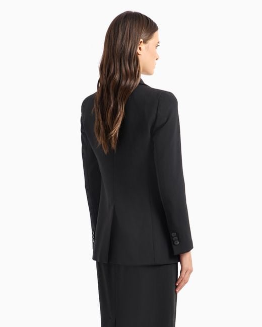 Emporio Armani Black Jacket With Lapels