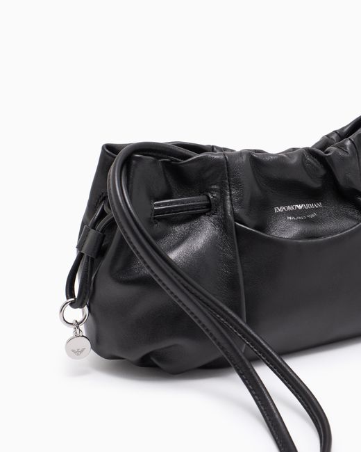 Borsa A Tracolla Piccola Con Coulisse di Emporio Armani in Black
