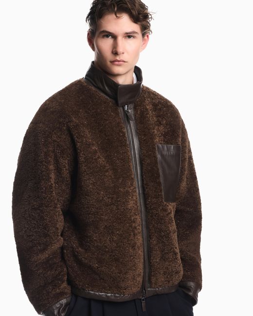 Emporio Armani Brown Reversible Blouson Jacket for men