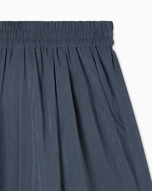 Emporio Armani Blue Washed Twill Shorts