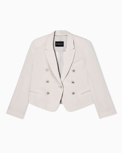 Emporio Armani Natural Milleraies Seersucker Jacket