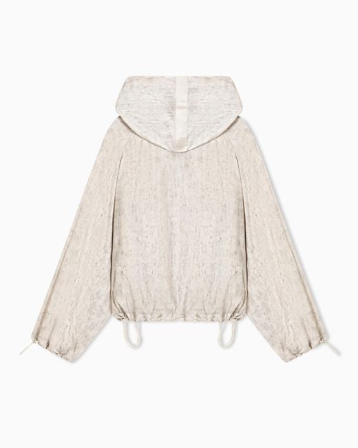 Emporio Armani White Hooded Blouson