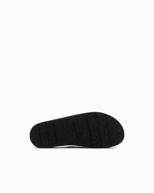 Emporio Armani White Velour Suede Flip-Flop Sandals for men