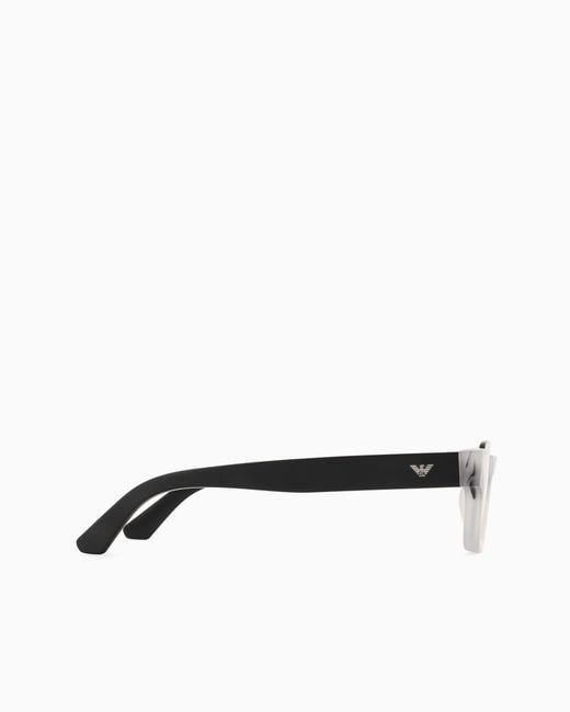 Emporio Armani Gray Rectangular Sunglasses