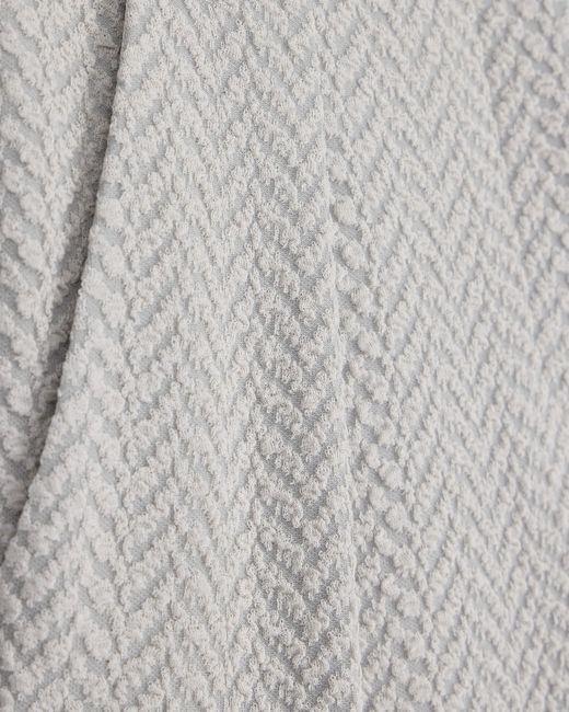 Emporio Armani White Chevron Jacquard Jersey Pants Signature Capsule