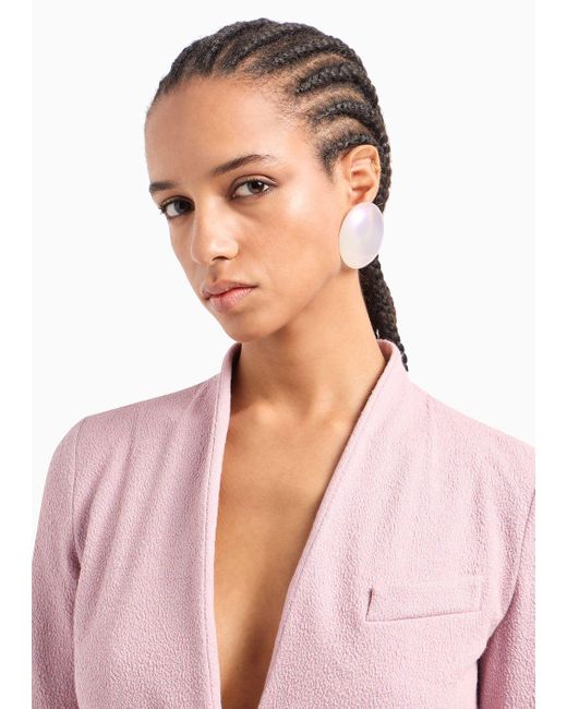 Emporio Armani Pink Single-breasted Jacket In Jacquard