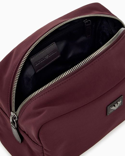 Emporio Armani Kulturbeutel Aus Polyamid Mit Reißverschluss Und Tragegriff in Purple für Herren