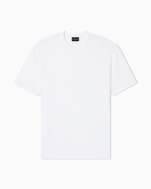 Emporio Armani White Jersey T-Shirt for men