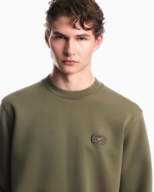 Emporio Armani Green Sweatshirt Essential for men