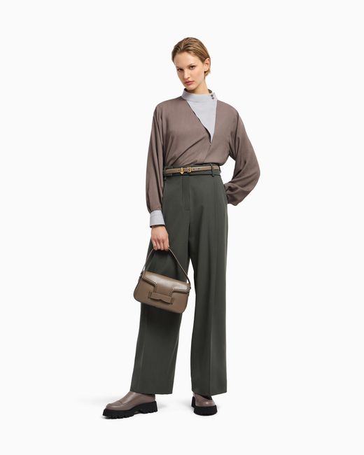 Camicia Con Chiusura Decentrata di Emporio Armani in Brown