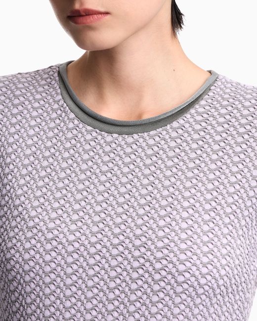 Emporio Armani Purple Short-Sleeve Jumper