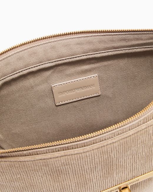 Emporio Armani Natural Embossed Suede Pouch for men