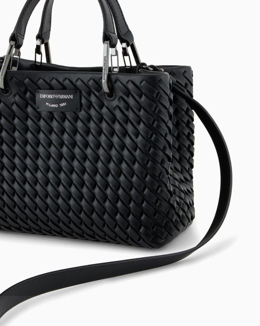 Emporio Armani Black Myea Small Shopper Bag